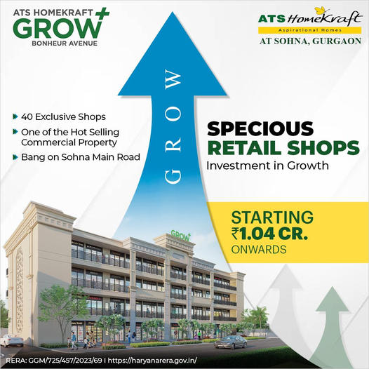 ATS Homekraft Bonheur Avenue: The New Commercial Hub in Sohna, Gurgaon Update