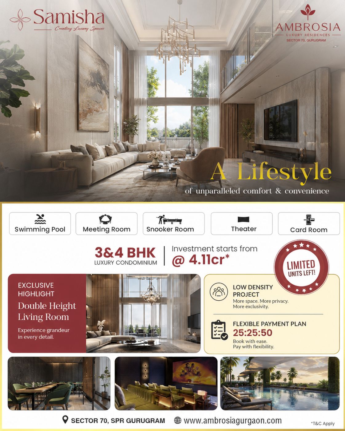 Luxury Living in Sector 70! || Explore Ambrosia Residences Now! || Limited Units at 4.11 Cr! Update