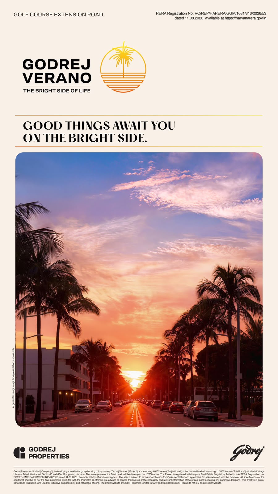 Experience Miami Living at Godrej VERANO || Discover the Bright Side at Godrej VERANO || Embrace Luxury on Golf Course Extension Road Update