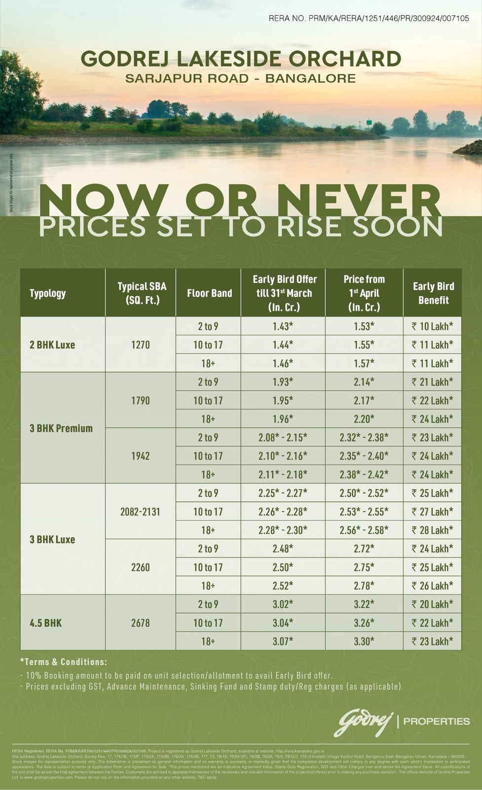 Secure Your Dream Home at Godrej Lakeside Orchard, Sarjapur Road, Before Prices Rise! Update