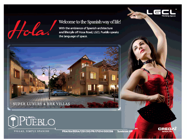 Super Luxury 4 BHK Villas at LGCL Pueblo, Bangalore Update