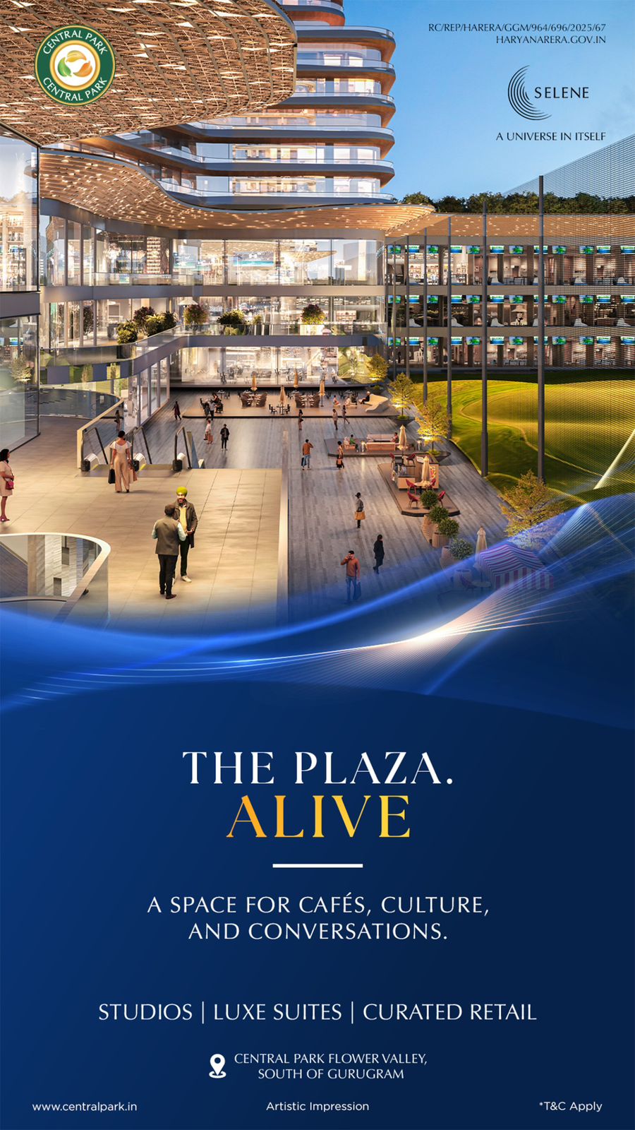 Experience Life at The Plaza: Studios and Luxe Suites at Central Park Flower Valley, Gurugram Update