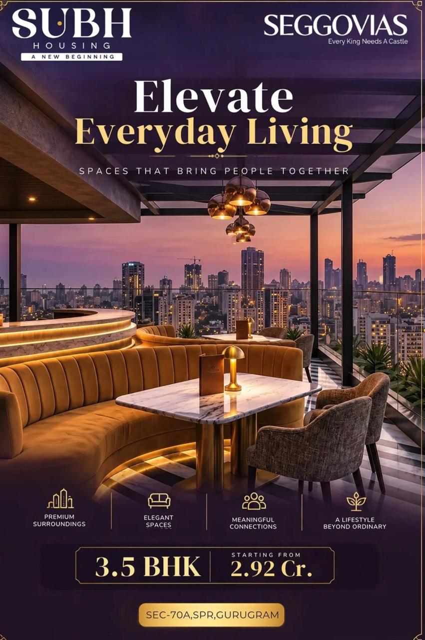 Explore 3.5 BHK Luxury at Subh Housing || Elevate Your Lifestyle in Gurugram || Discover Seggovias Starting from 2.92 Cr photo 1