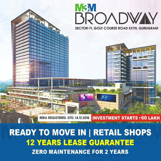 Ready to move in at M3M Broadway in Sector 71, Gurgaon Update