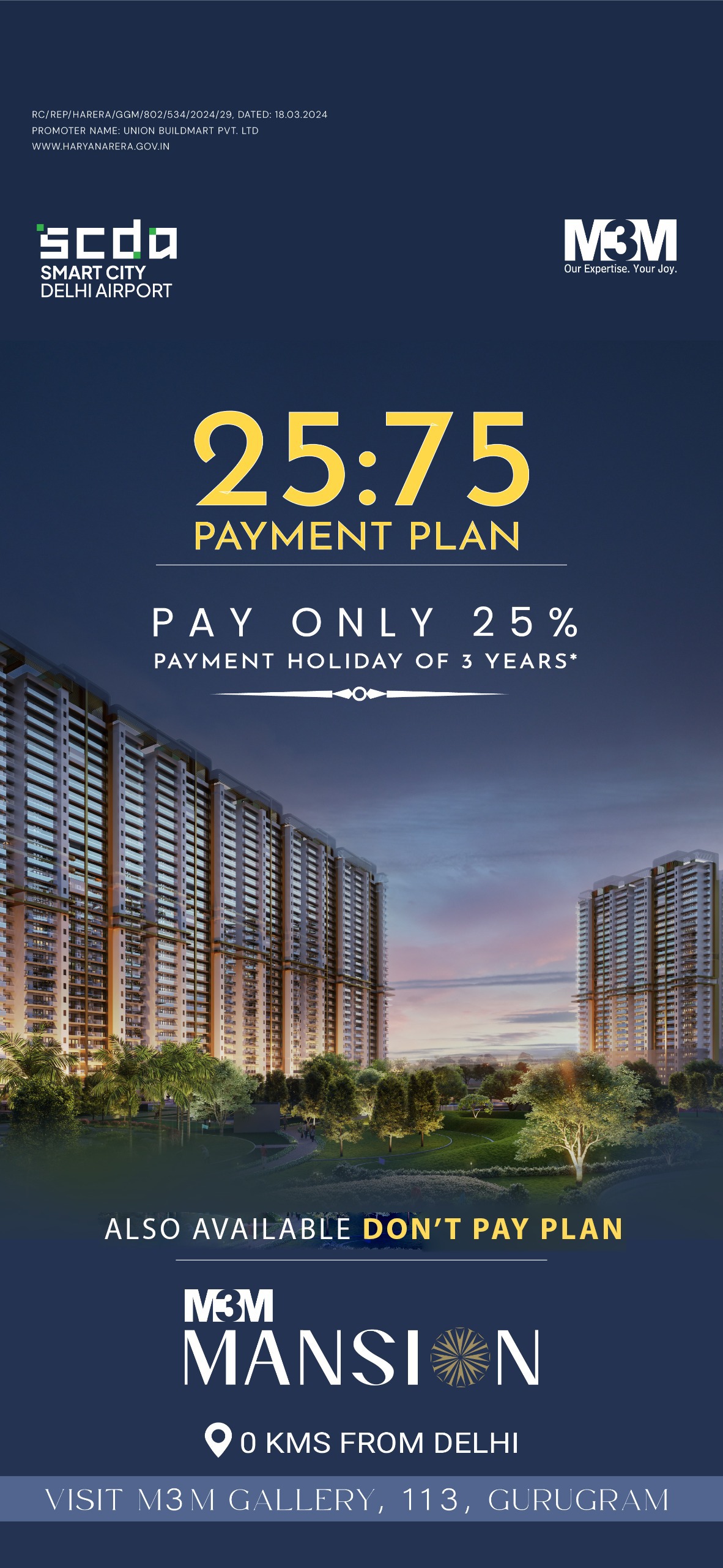 Discover Luxury Living at M3M Mansion, Gurugram with 25:75 Payment Plan Update