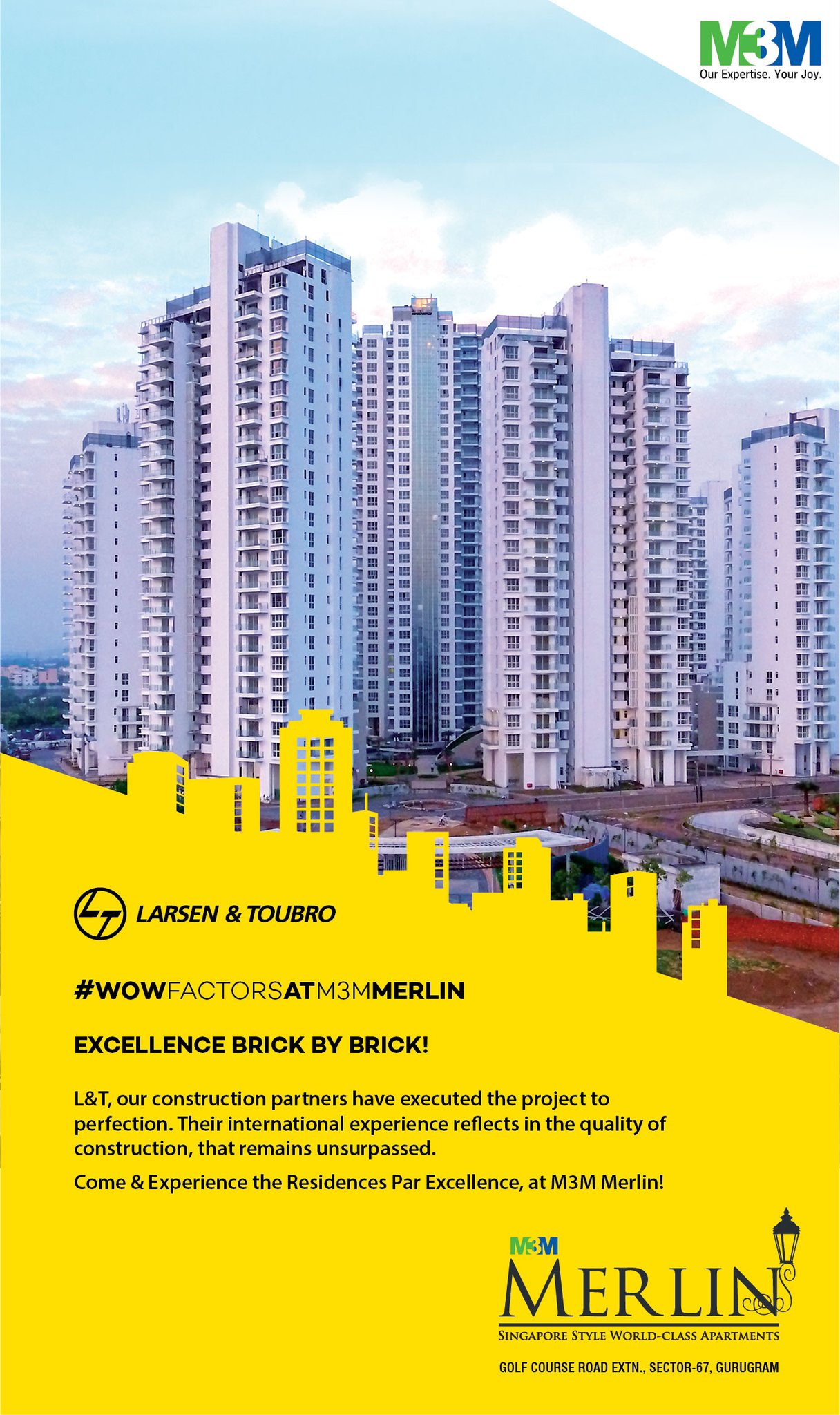 In M3M Merlin L&T have executed the project to perfection, brick by brick Update