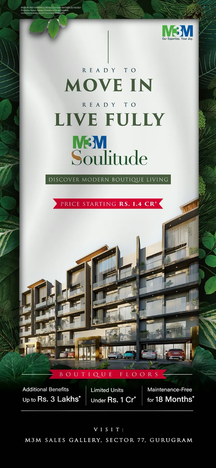 Discover Boutique Living at M3M Soulitude, Sector 77, Gurugram - Prices Start at Rs. 1.4 Cr Update