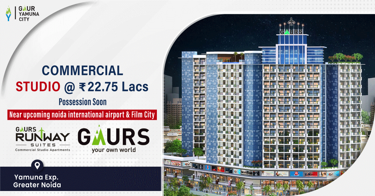 Commercial studio apartment Rs 22.75 Lac at Gaur Runway Suites, Greater Noida Update