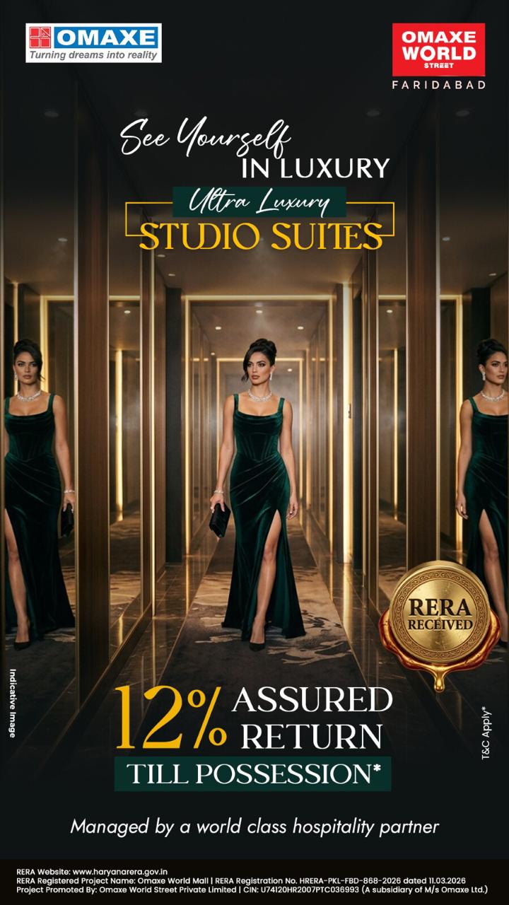 Invest in Omaxe World Studio Suites Now || 12% Assured Return Until Possession! || Luxury Studio Suites at Omaxe World Faridabad Update