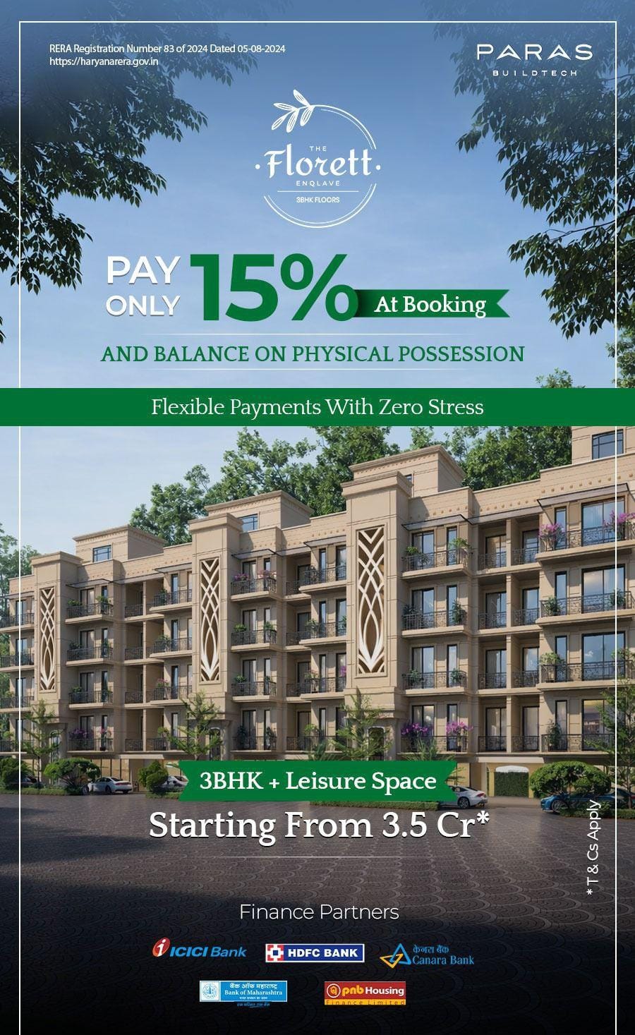 Discover Luxury Living at The Florett Enclave by Paras Buildtech, 3BHK Homes from 3.5 Cr in Gurgaon Update