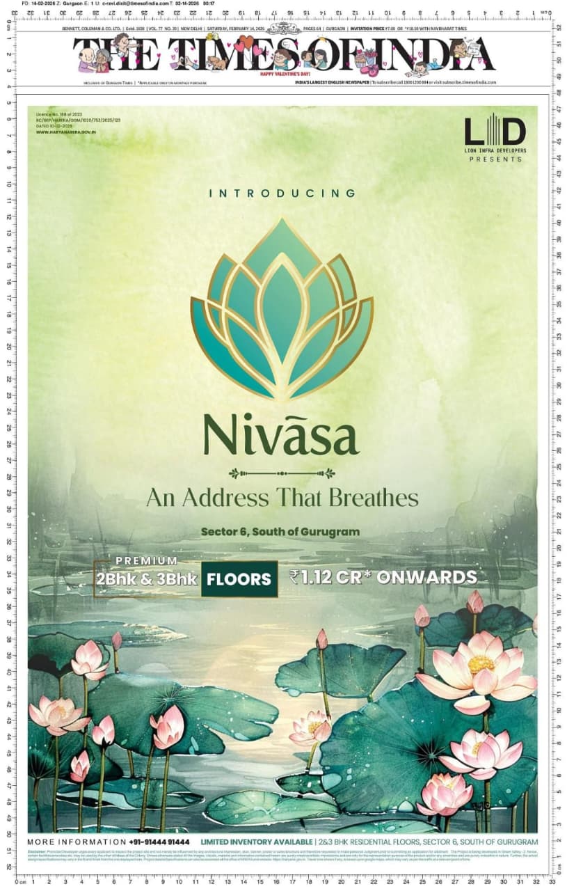 Discover Luxury Living at Nivasa, Sector 6, South of Gurugram, Starting at ₹1.12 Cr Update