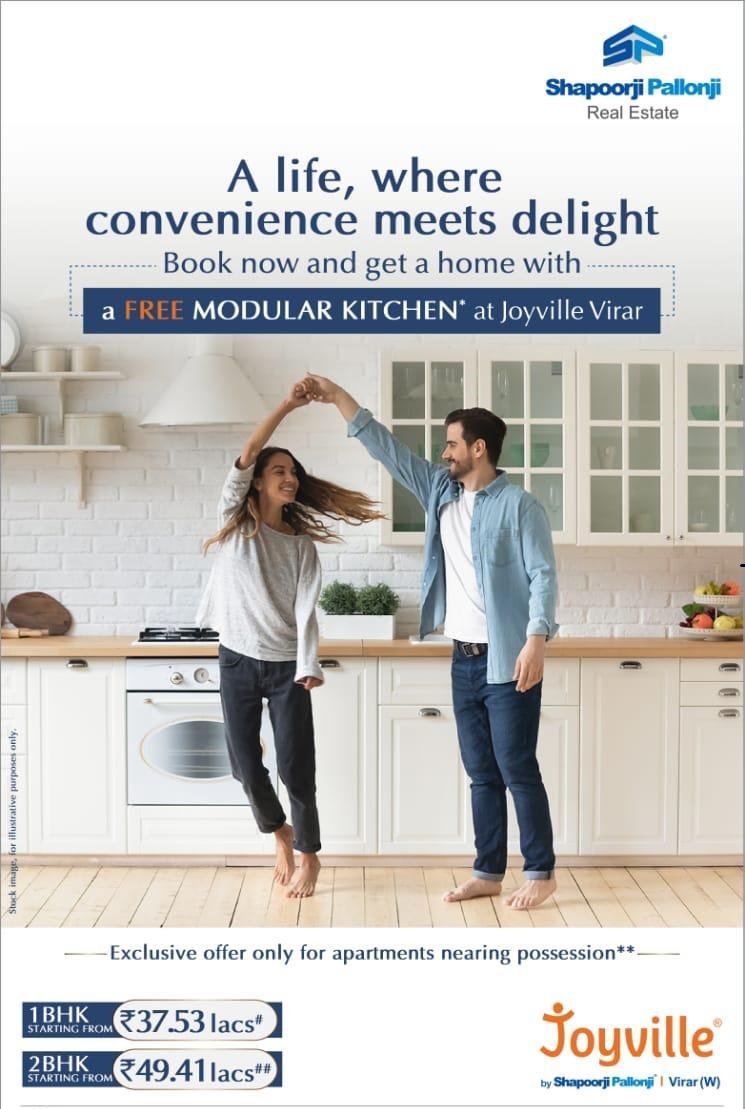 Book now and get home with a free modular kitchen at Shapoorji Pallonji Joyville in Virar, Mumbai Update
