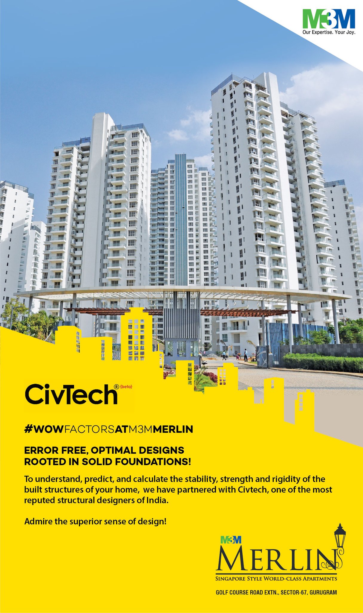 Admire the superior sense of designs by CivTech in M3M Merlin Update