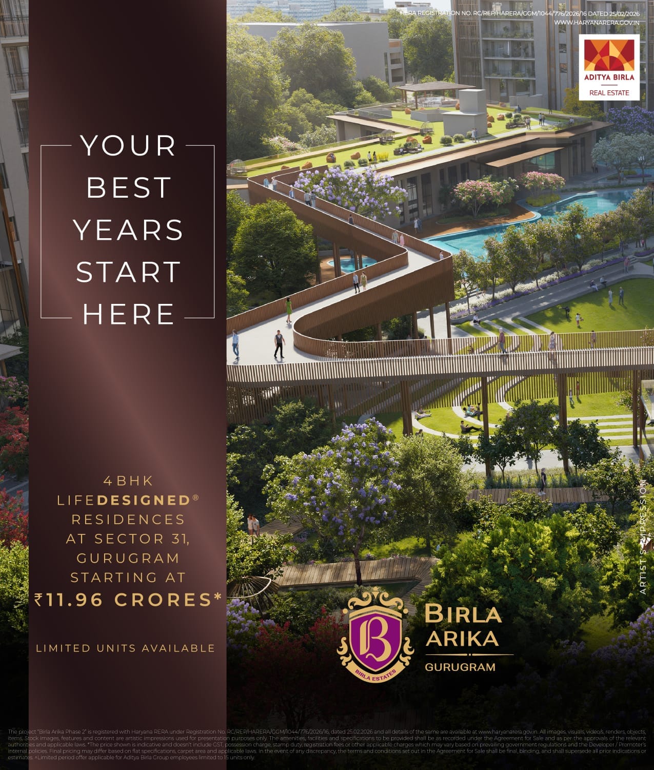 Discover Luxury Living at Birla Arika || Secure Your 4BHK at Sector 31, Gurugram || Limited Units Available at ₹11.96 Cr Update