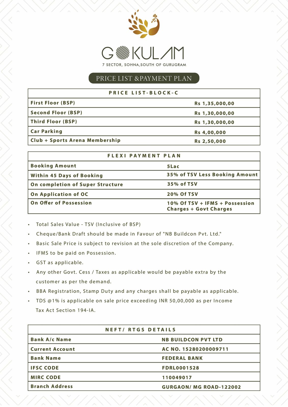 Explore Luxury Living at Gokulam, Sohna, Gurugram, Starting from Rs 1.30 Crore by NB Buildcon Update