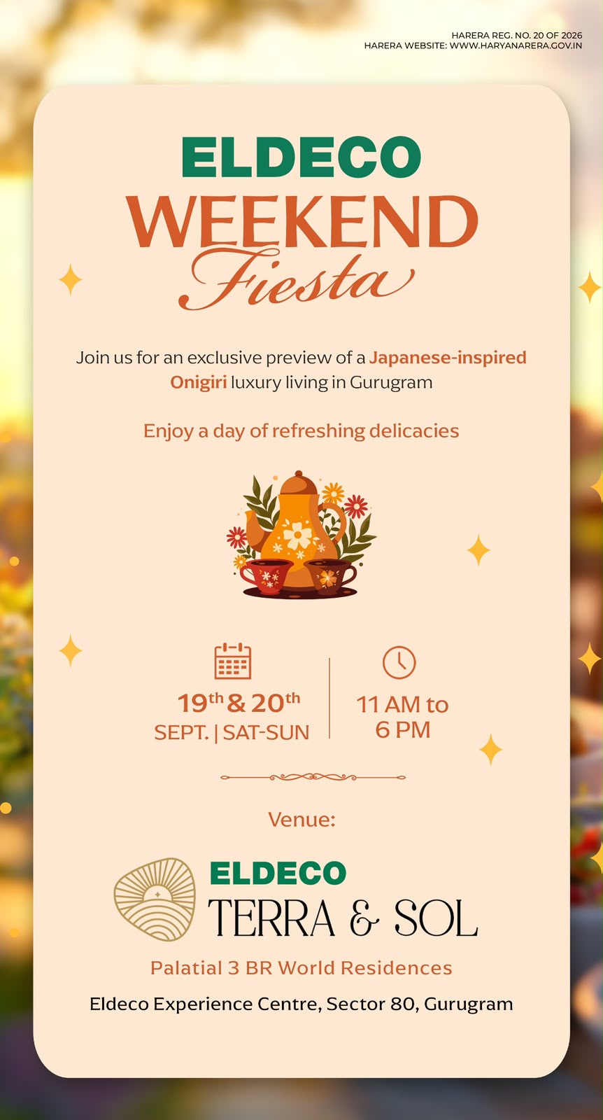 Join the Eldeco Weekend Fiesta! || Experience Japanese-inspired Luxury in Gurugram || Visit Eldeco Terra & Sol This Weekend! Update