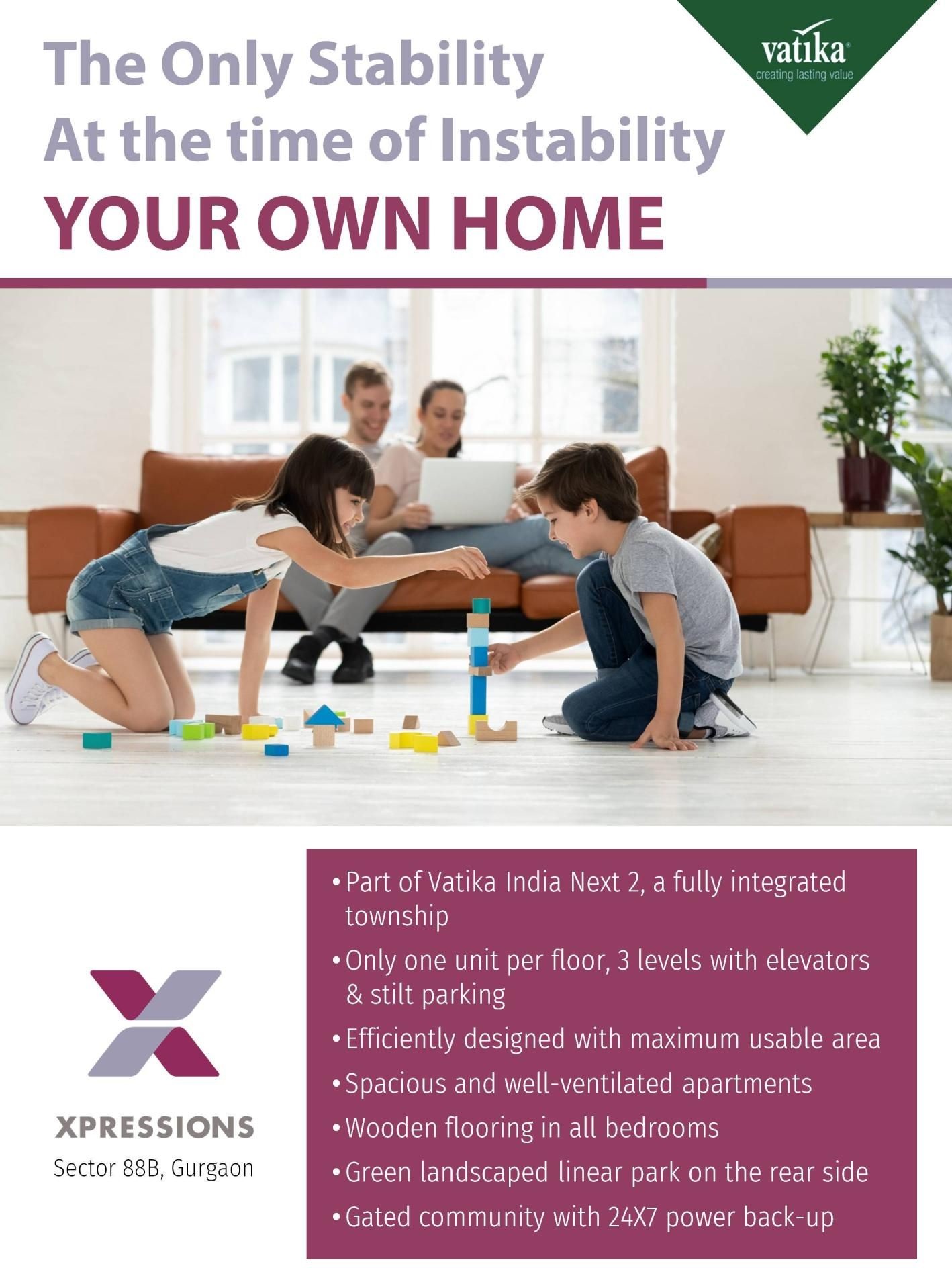 A fully integrated township is Vatika Xpressions, Sector 88B, Dwarka Expressway, Gurgaon Update