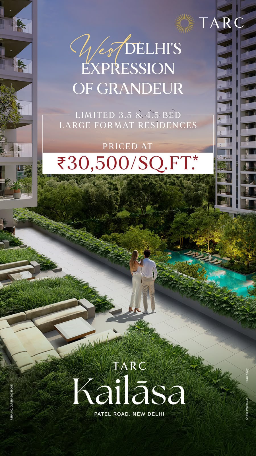 Discover Grand Living at TARC Kailāsa || Unfold Your Art of Living in Kirti Nagar || Experience Grandeur at ₹30,500/Sq.Ft. Update