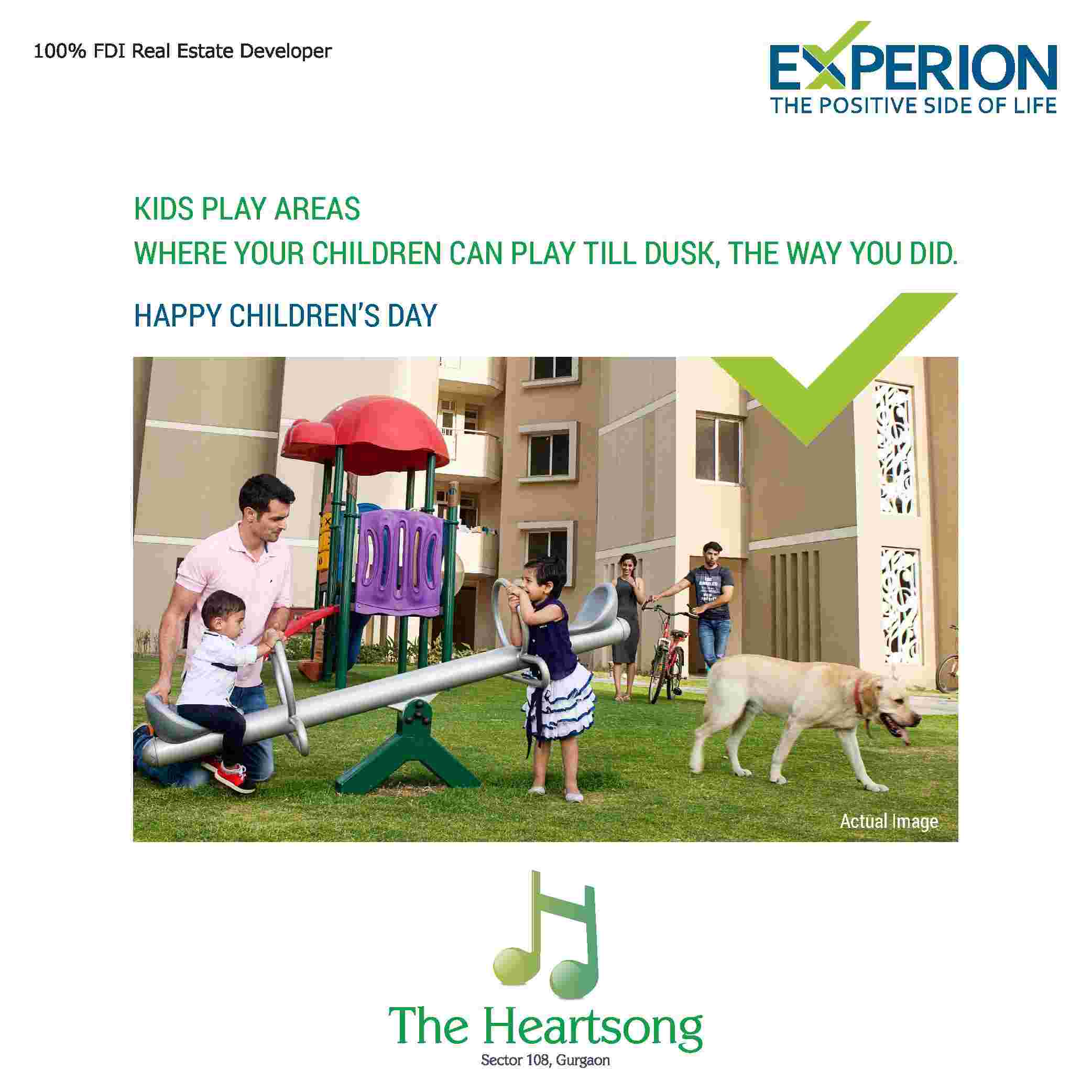 Experion The Heartsong in Gurgaon is a place where your children can play till dusk, the way you did Update