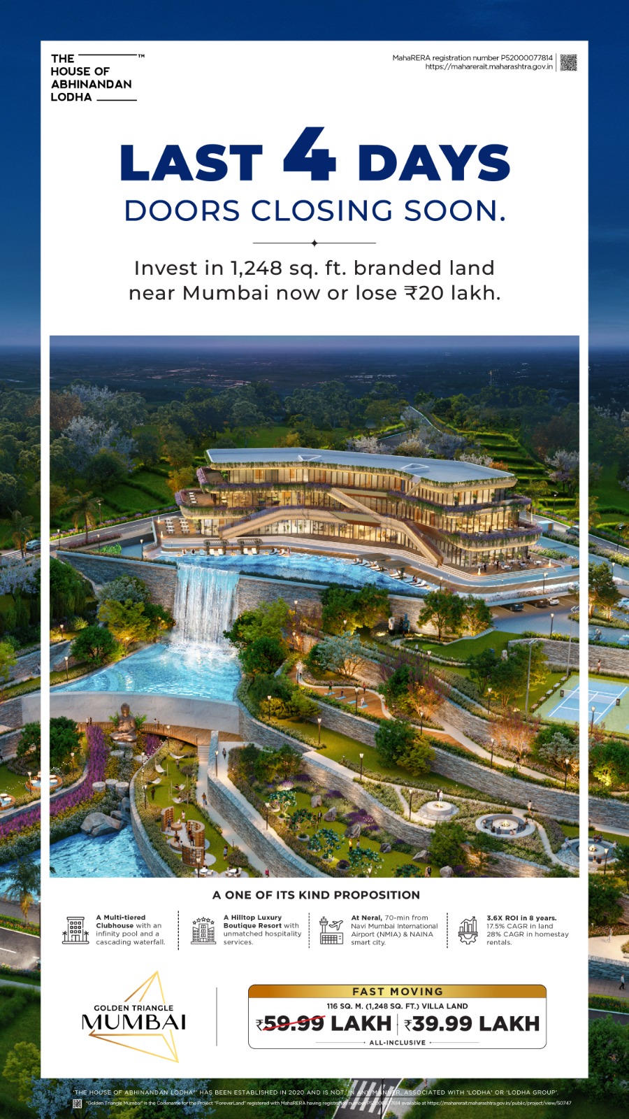 Limited Offer: Invest in 1248 sq. ft. Land Near Mumbai - ₹39.99 Lakh Only! Update