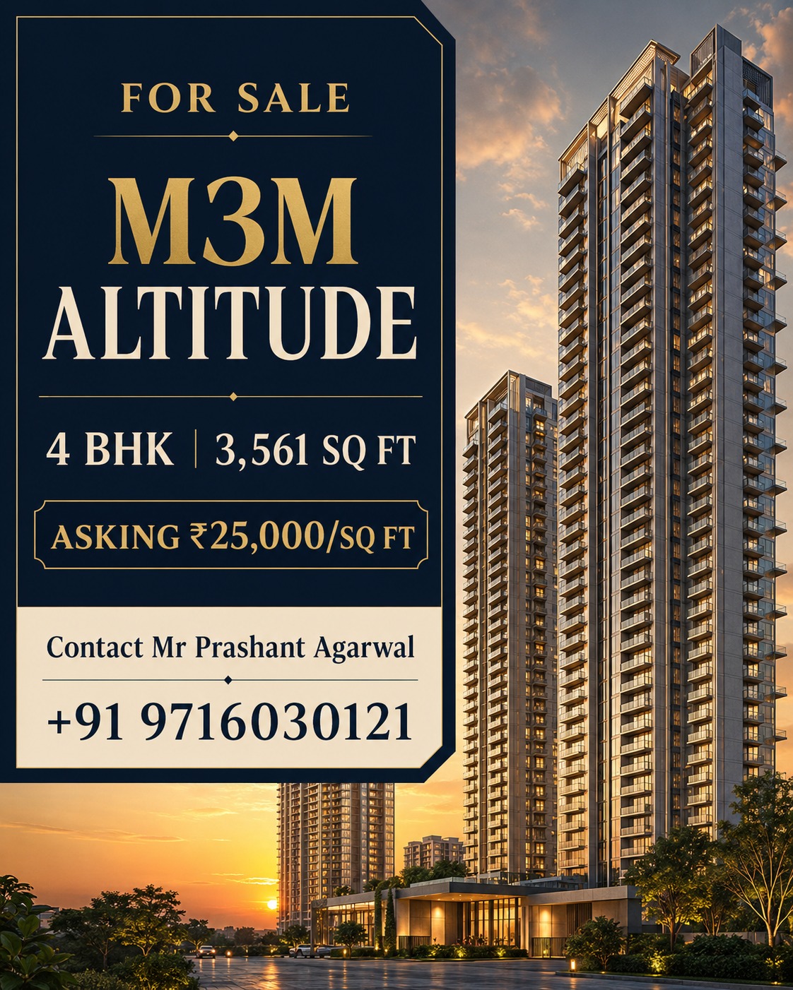 Explore M3M Altitude | 4 BHK Luxury For Sale | Contact Mr Prashant Update