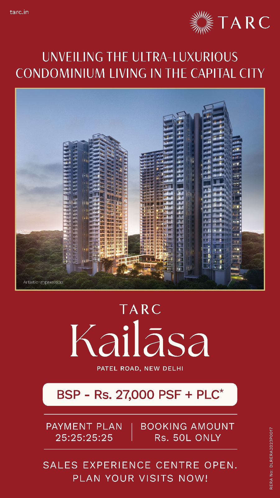 TARC Kailasa: Redefining Luxury Condominiums in Patel Road, New Delhi Update