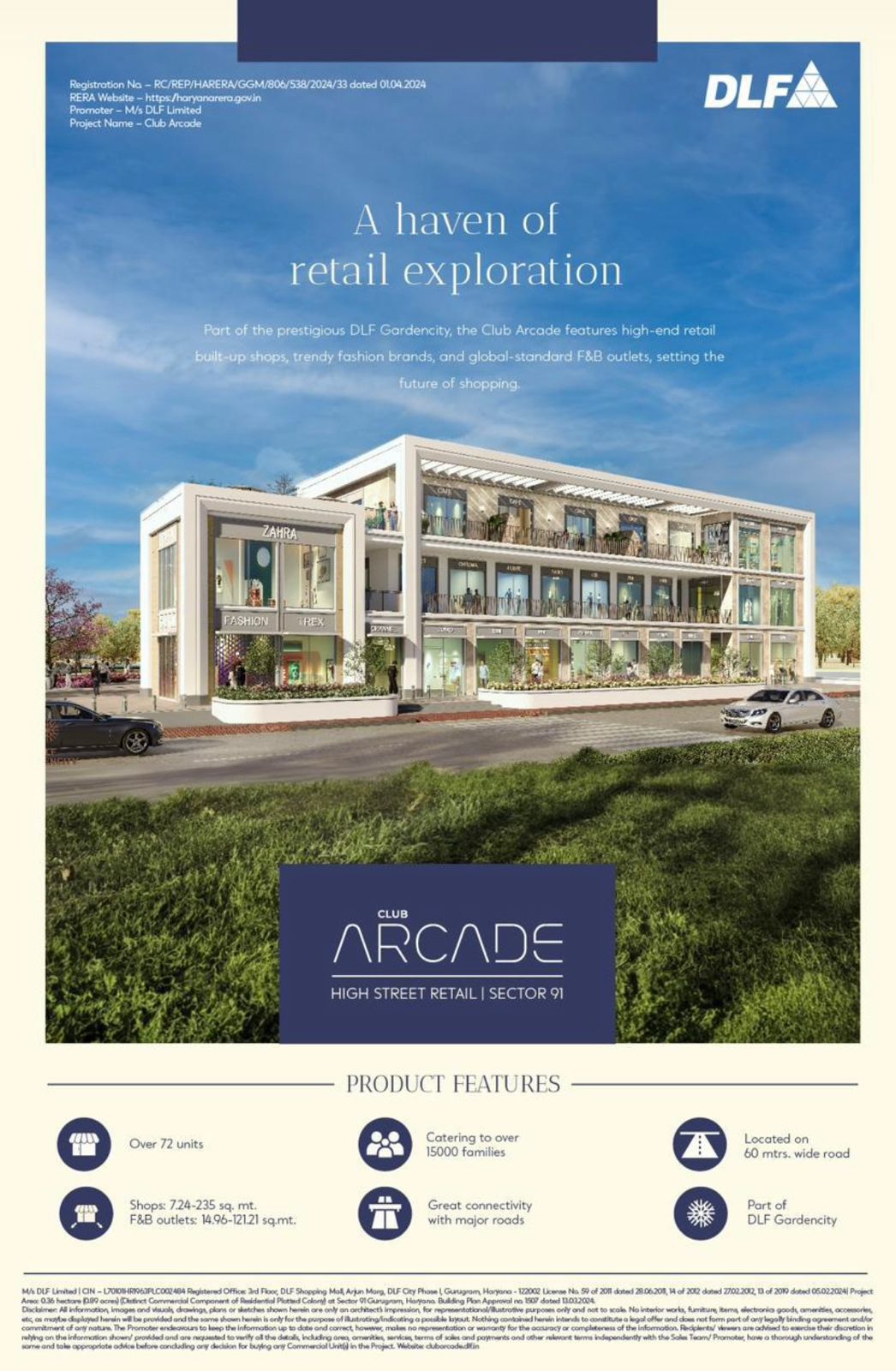 Explore Retail Opportunities at Club Arcade || Discover High-Street Retail in Sector 91 || Join the Future of Shopping with DLF Update
