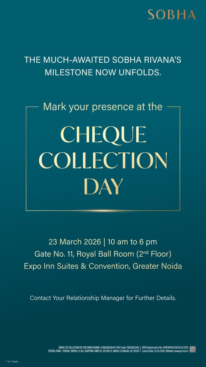 Join Sobha Rivana's Cheque Collection Day! || Don't Miss Sobha Rivana's Milestone Event || Attend the Cheque Collection Day at Sobha Rivana Update