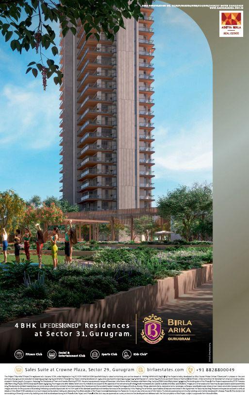 Luxurious 4BHK Residences in Sector 31 Gurugram by Birla Arika Update