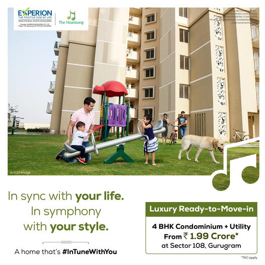 In sync with your life in symphony with your style at Experion The Heartsong, Gurgaon Update