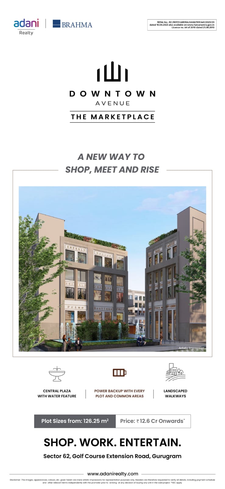 Explore Downtown Avenue, Gurugram by Adani Realty & Brahma: Starting at ₹12.6 Cr Update