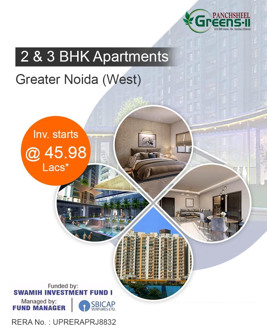 Investment starting Rs 45.98 Lac at Panchsheel Greens 2, Greater Noida Update