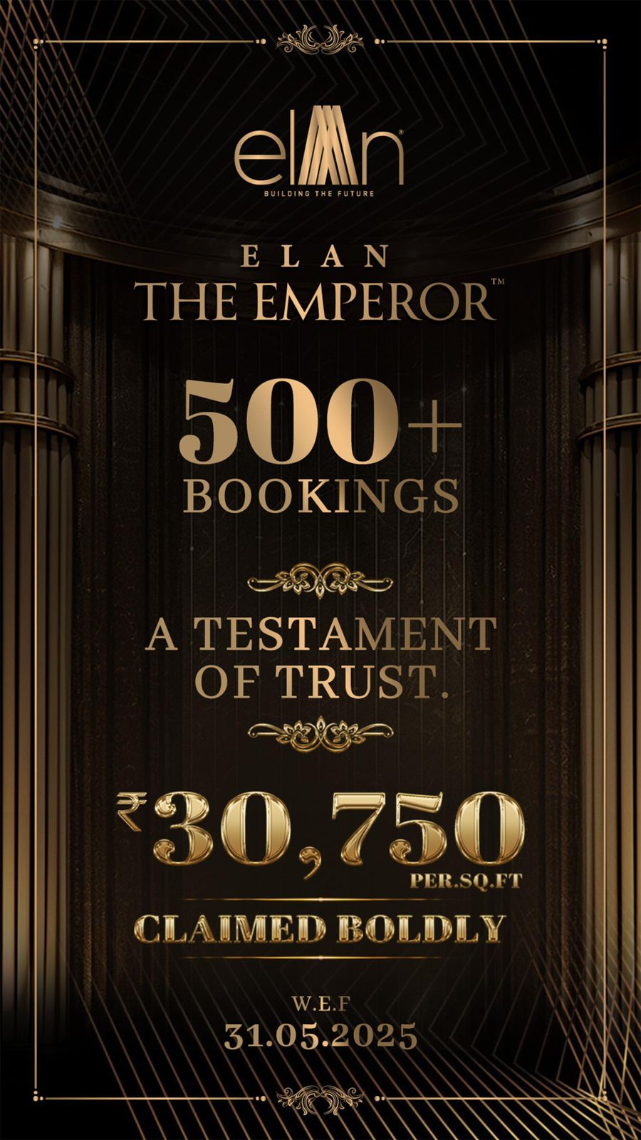 Elan The Emperor: Trusted Luxury at ₹30,750 per sq.ft, Available from 31.05.2025 Update