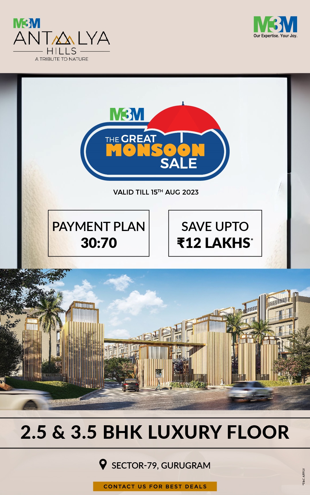 Book your dream home and save upto Rs 12 Lac at M3M Antalya Hills in Sec 79, Gurgaon Update