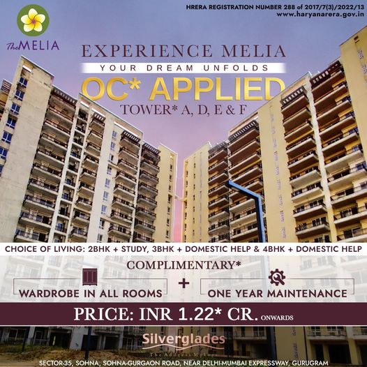 The Melia by Silverglades: Unveiling a New Chapter of Luxury Living in Sector 35, Sohna, Gurugram Update