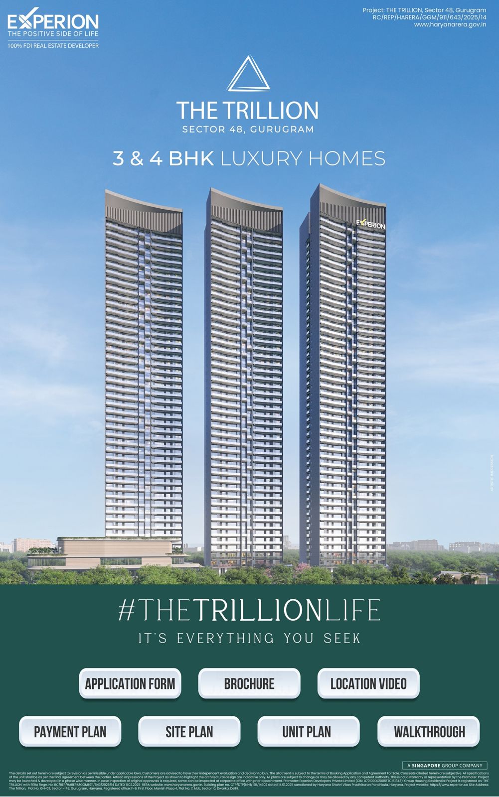 Luxury Living in Gurugram, The Trillion by Experion Update
