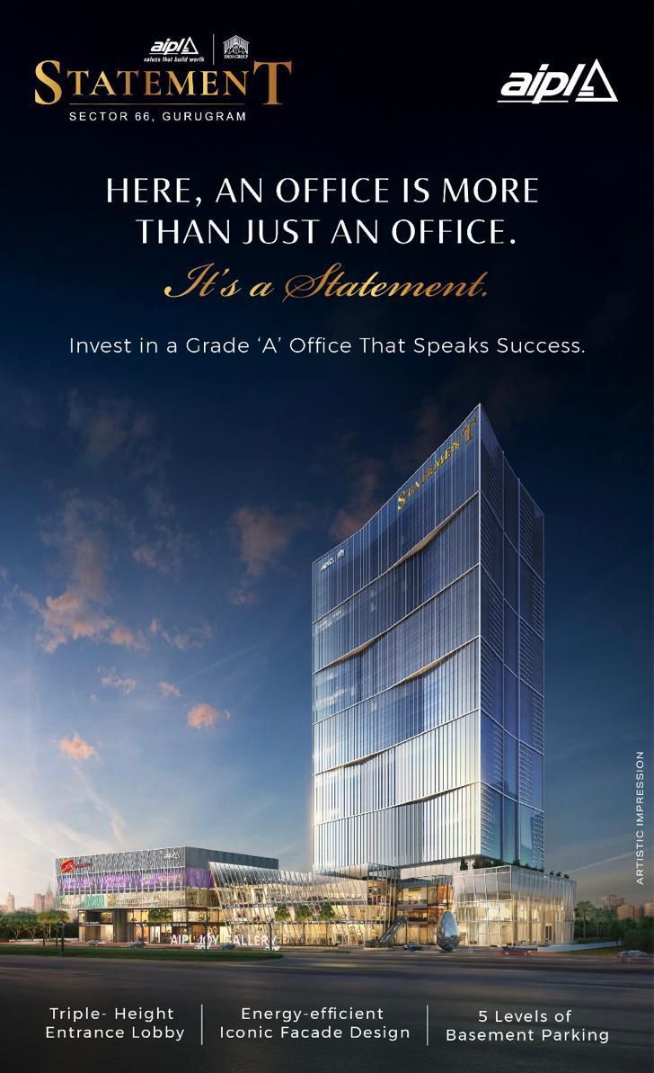 Invest in AIPL Statement Sector 66 Gurugram, Your Office Space Awaits Update