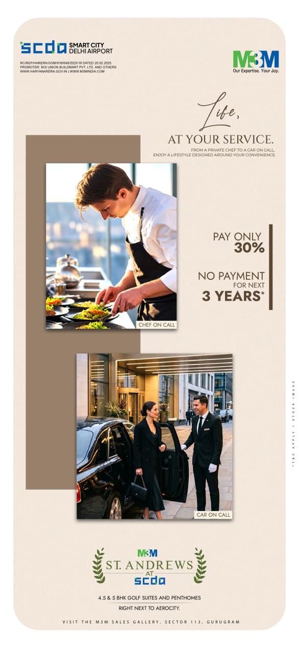 Pay Only 30% Now at M3M St. Andrews || Luxury Life at M3M St. Andrews || No Payments for 3 Years at M3M St. Andrews Update