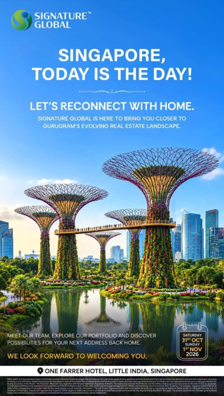 Join Us Today in Singapore! || Discover Gurugram’s Realty with Signature Global || Event at One Farrer Hotel Now! photo 1