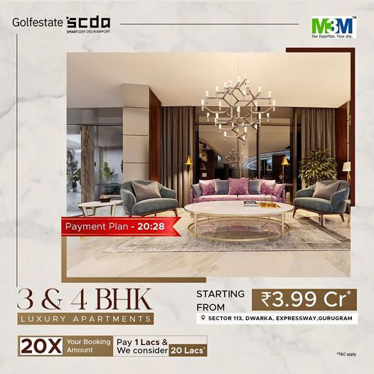 M3M Introduces Golfestate 65th Avenue: Opulent 3 & 4 BHK Apartments at Sector 113, Dwarka Expressway, Gurugram Update