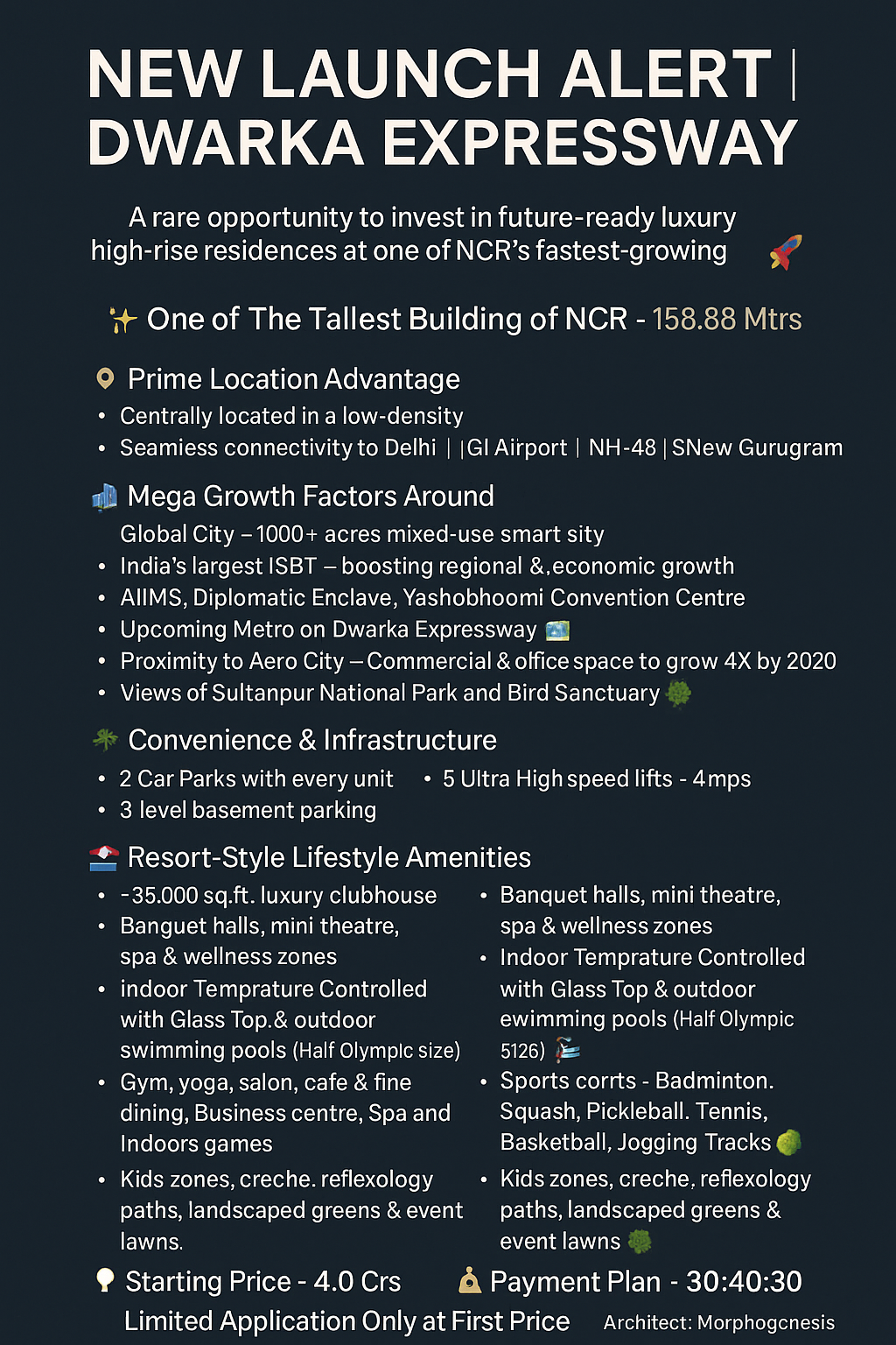 Invest in Luxury Living at Dwarka Expressway, Starting at 4.0 Crs! Update