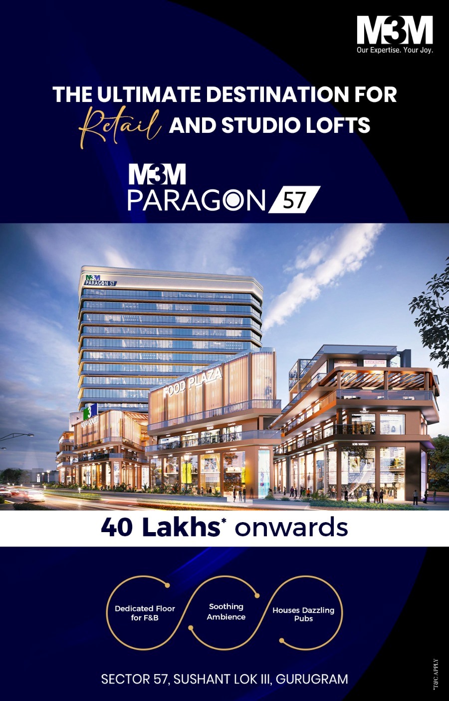 Introducing M3M Paragon A perfect blend of retail & studio lofts in Sector 57, Gurgaon Update