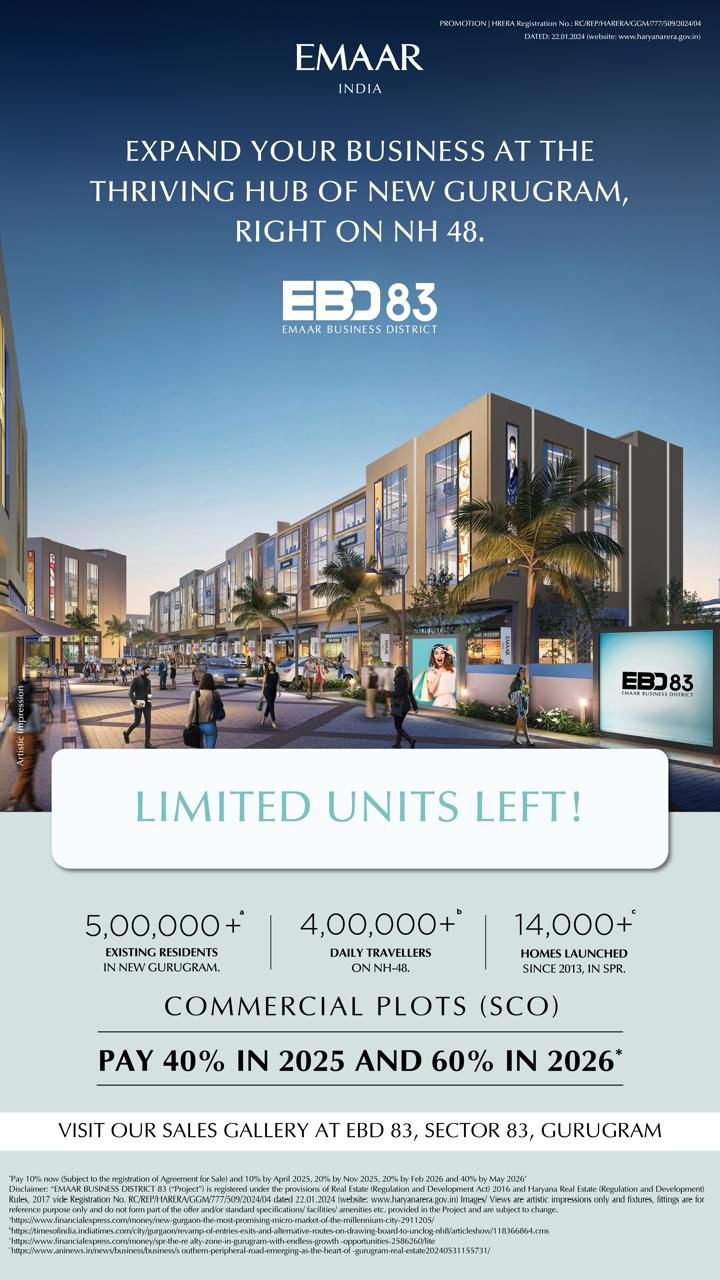 Limited Units at EBD 83 by Emaar, Gurugram - Book Now! Update