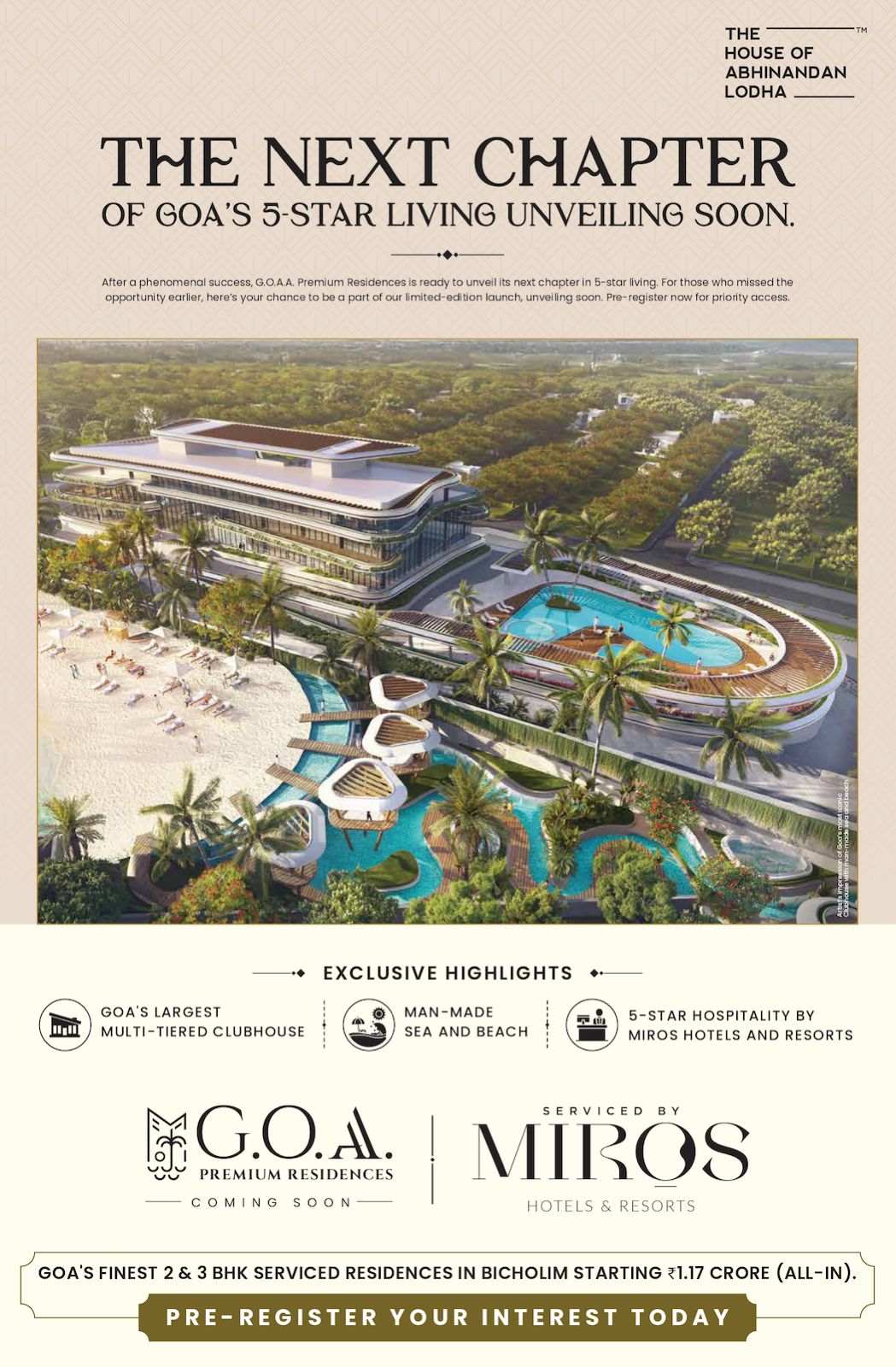 Discover 5-Star Living with G.O.A Premium Residences in Bicholim, Starting ₹1.17 Crore Update