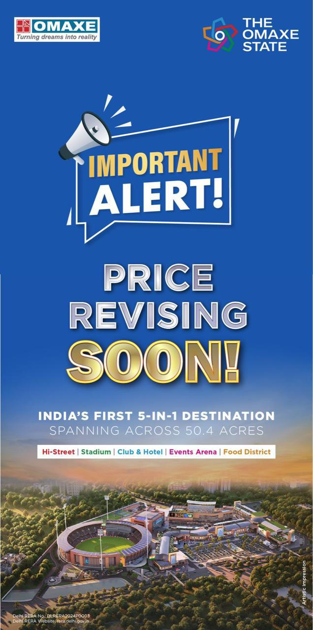 Price Revising Soon, The Omaxe State, India's First 5-in-1 Destination Update