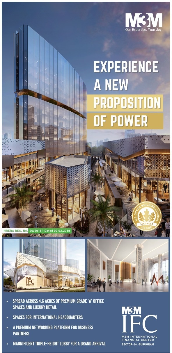 Experience a new proposition of power at M3M International Financial Center in Sector 66, Gurgaon Update