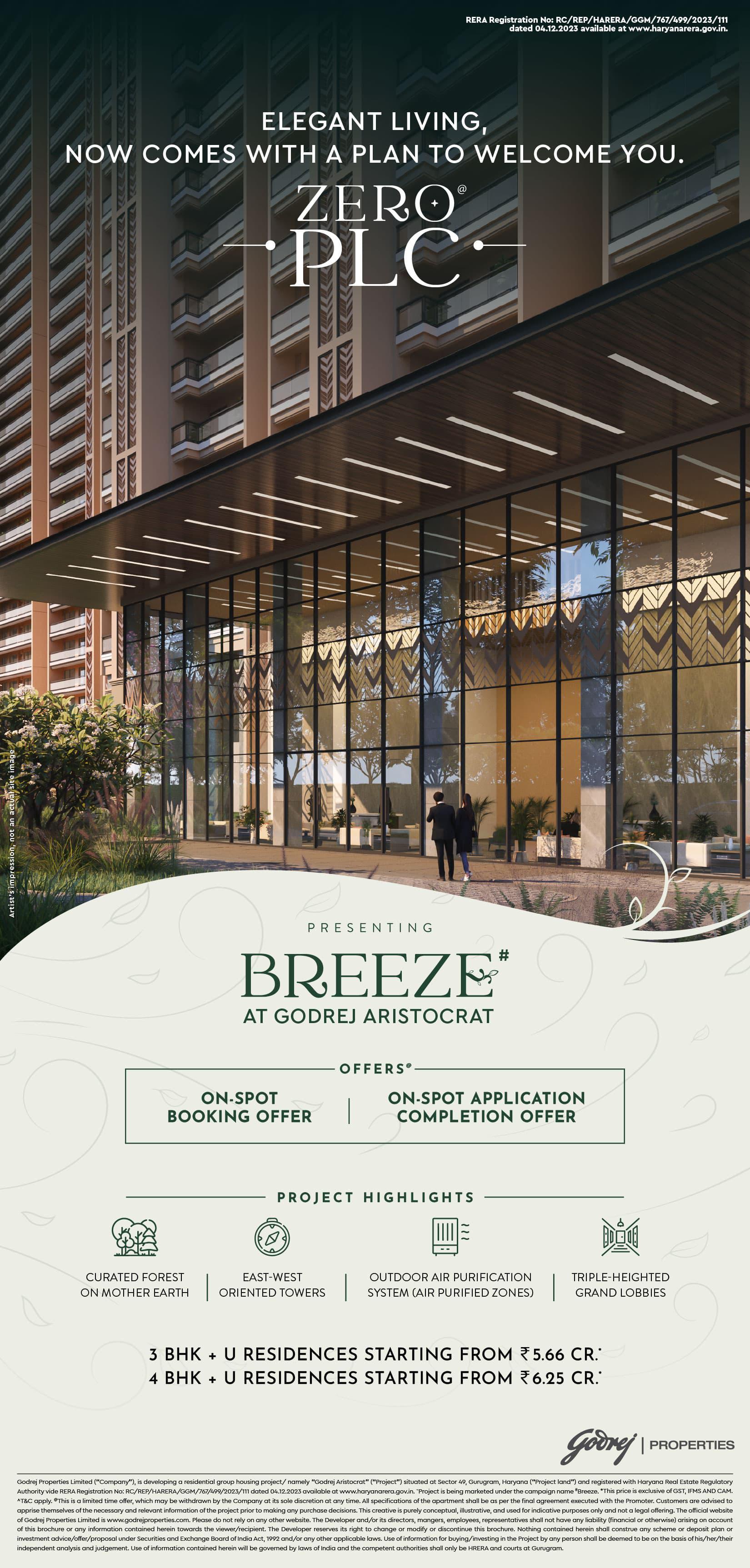 Discover Luxury Living at Godrej Aristocrat Gurgaon, Starting ₹5.66 Cr Update