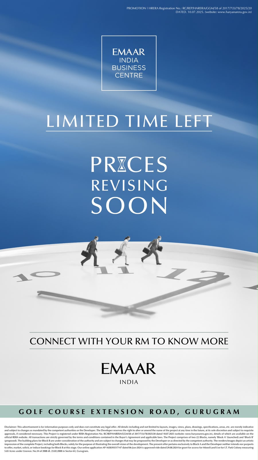 Secure Your Space Now at Emaar India Business Centre! || Limited Time Price Revision Alert! || Prices Revising Soon - Act Fast! Update