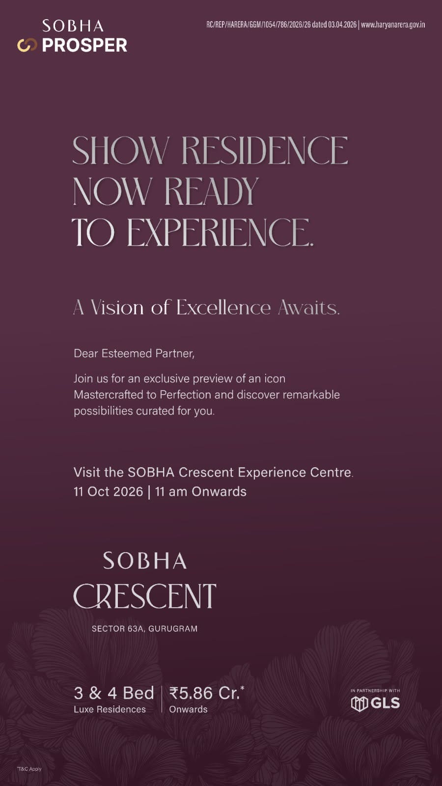 Experience Luxurious Living at Sobha Crescent || Visit Sobha Crescent on 11 Oct 2026 || Discover the Mastercrafted Sobha Crescent