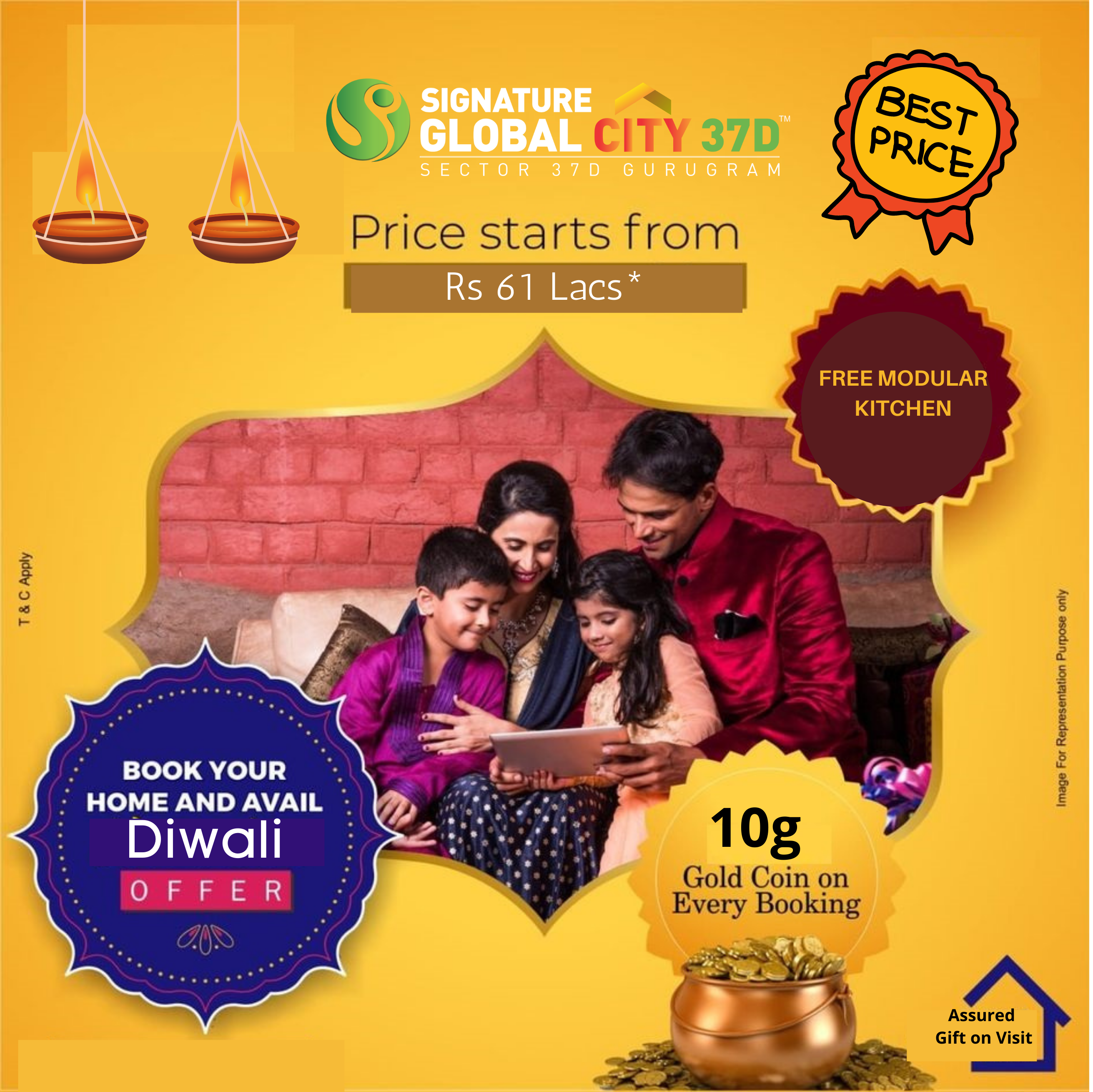 Book Your Home and Avail Diwali Offer at Signature Global City 37D @ 61 Lacs*in Sector 37D Gurgaon Update